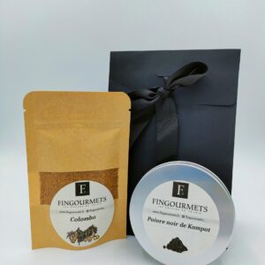Coffret poivre noir de kampot et colombo